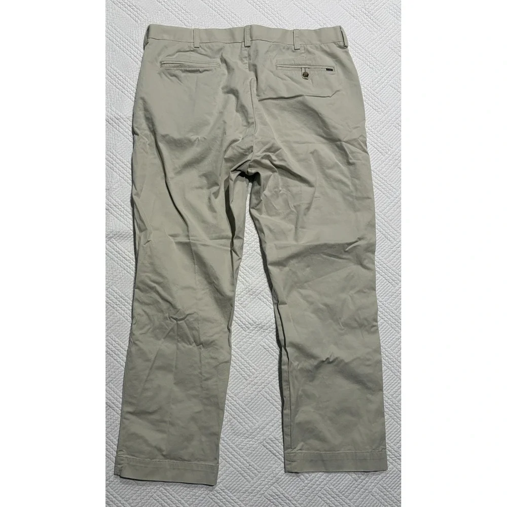 Polo Ralph Lauren Men's Tan Neutral Stretch Classic Fit Pants 36x30 Flat Front